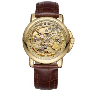 Наручний годинник Forsining 8156 Brown-Gold img-1