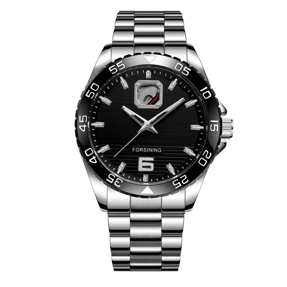 Наручний годинник Forsining 8200 Silver-Black img-1