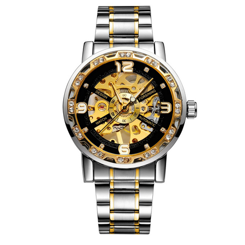 Наручний годинник Forsining 8209 Silvr-Gold-Black img-1