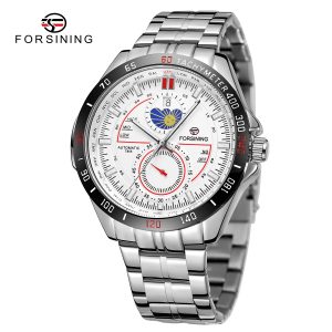 Наручний годинник Forsining 8238 Silver-White Steel img-1