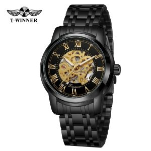 Наручний годинник Forsining 8250 All Black Steel img-1