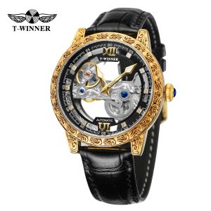 Наручний годинник Forsining 8258 Gold-Black img-1