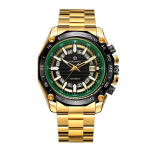 Наручний годинник Forsining 8279 Gold-Black-Green img-1