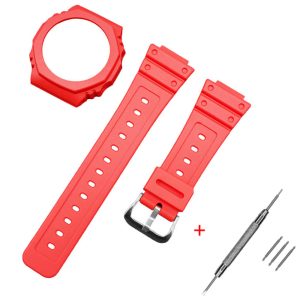 Наручний годинник Ремінець + безель (рант) для Casio G-Shock GA-2100 Red SI img-1