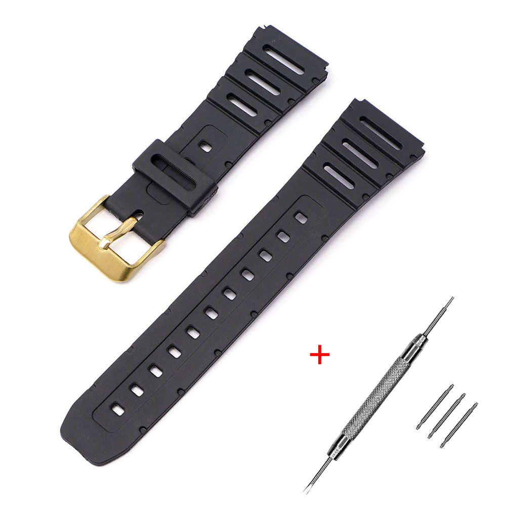 Наручний годинник Ремінець для Casio F91W 18mm Black GD img-1