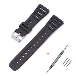 Наручний годинник Ремінець для Casio F91W 18mm Black SI img-1