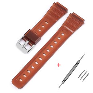 Наручний годинник Ремінець для Casio F-91W Jelly Brown SI img-1