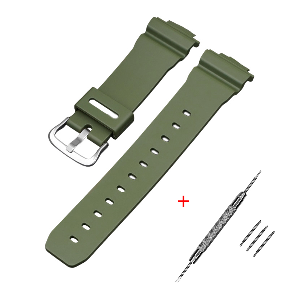 Наручний годинник Ремінець для Casio G-Shock DW-6900 Army Green SI img-1