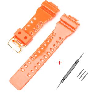 Наручний годинник Ремінець для Casio G-Shock GA-100/110/120 Orange-Glossy GD img-1