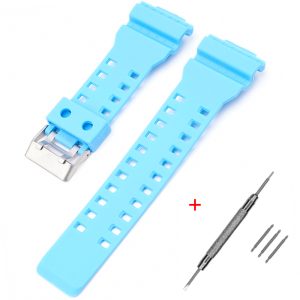 Наручний годинник Ремінець для Casio G-Shock GA-100/110 Light Blue SI img-1