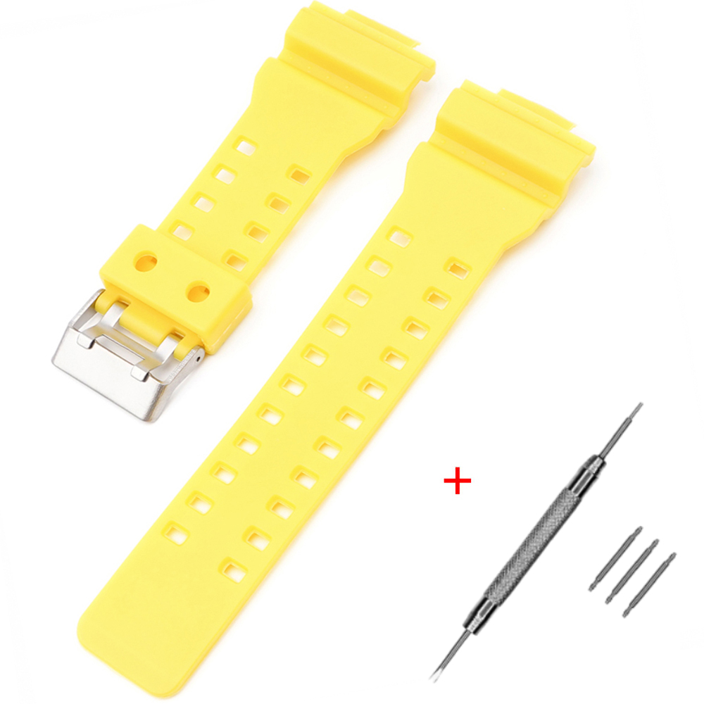 Наручний годинник Ремінець для Casio G-Shock GA-100/110 Yellow SI img-1