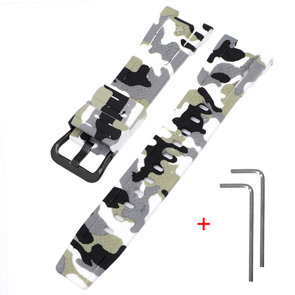 Наручний годинник Ремінець для Casio G-Shock GST-W300 Camo White BK img-1