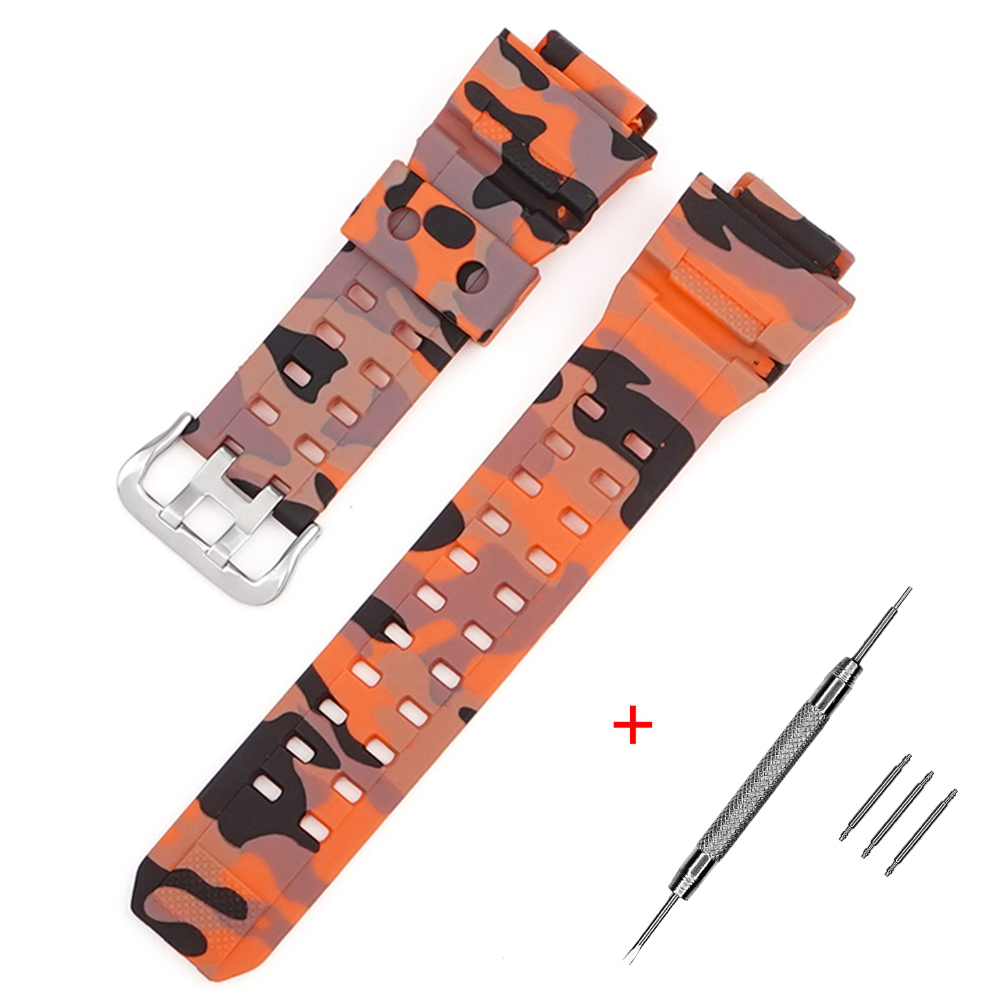 Наручний годинник Ремінець для Casio G-Shock GW-9400/9300 Camo Orange SI img-1
