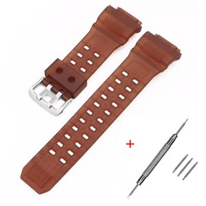 Наручний годинник Ремінець для Casio G-Shock GW-9300/9400 Translucent Brown Silver img-1