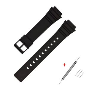 Наручний годинник Ремінець для Casio MRW-200H 18mm All Black img-1