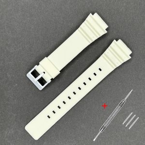 Наручний годинник Ремінець для Casio MRW-200H 18mm White SI img-1