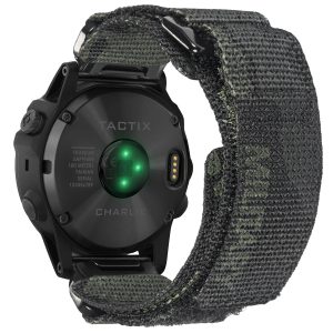 Наручний годинник Ремінець для годинника Hemsut HGA131 Military nylon strap with Velcro Garmin Camo Black 26 mm img-1