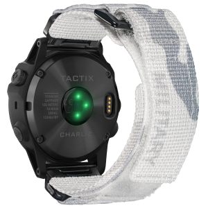 Наручний годинник Ремінець для годинника Hemsut HGA131 Military nylon strap with Velcro Garmin Camo White 26 mm img-1