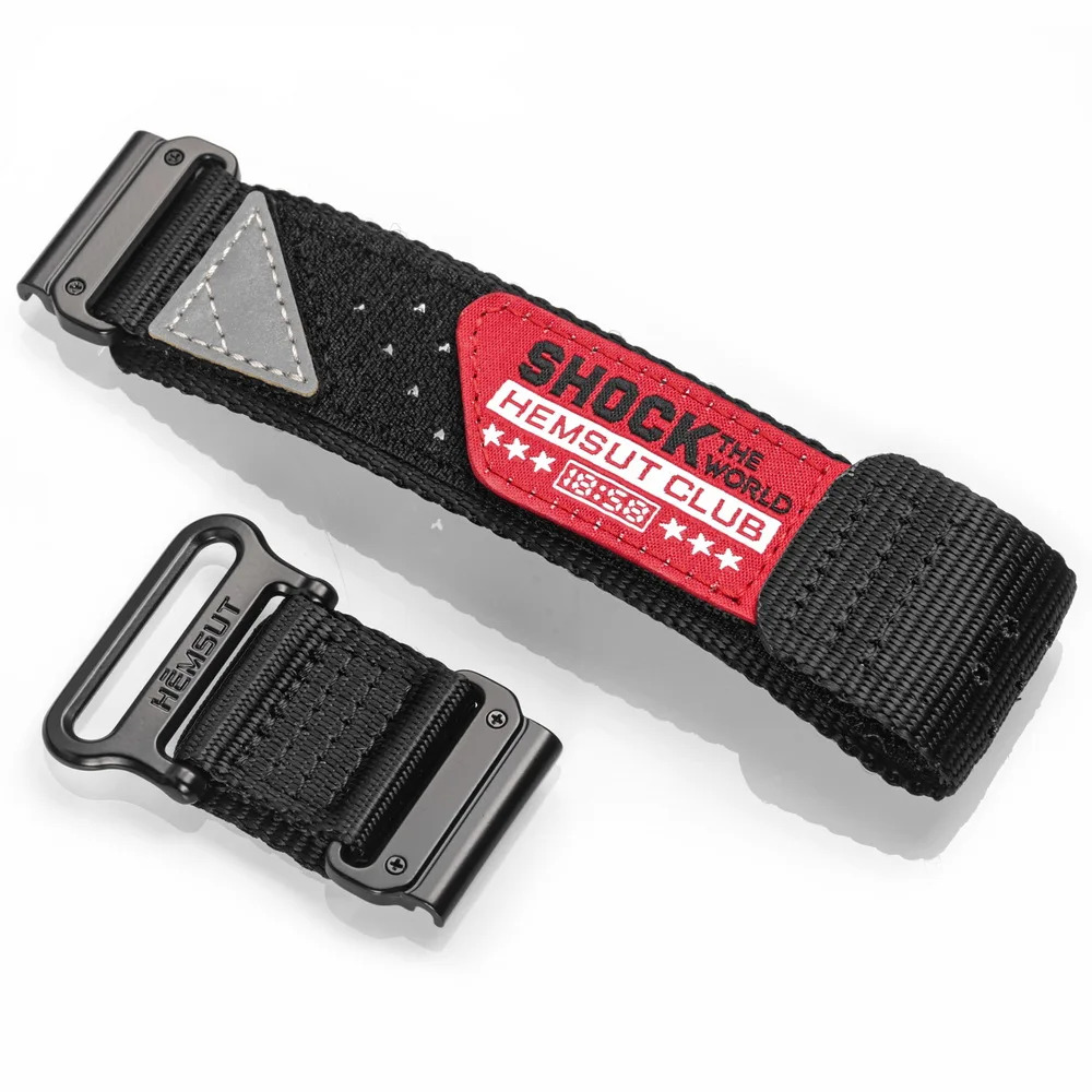 Наручний годинник Ремінець для годинника Hemsut HGA142 Shock the world Garmin Black 26 mm img-1