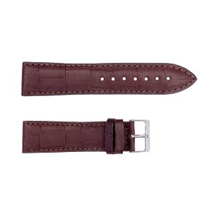 Наручний годинник Ремінець шкіряний 518 22x20 коричневий крокодил img-1