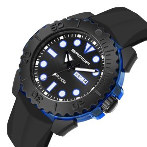 Наручний годинник Sanda 3118 Black-Blue img-1