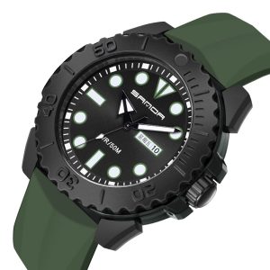 Наручний годинник Sanda 3118 Black-Military Wristband img-1