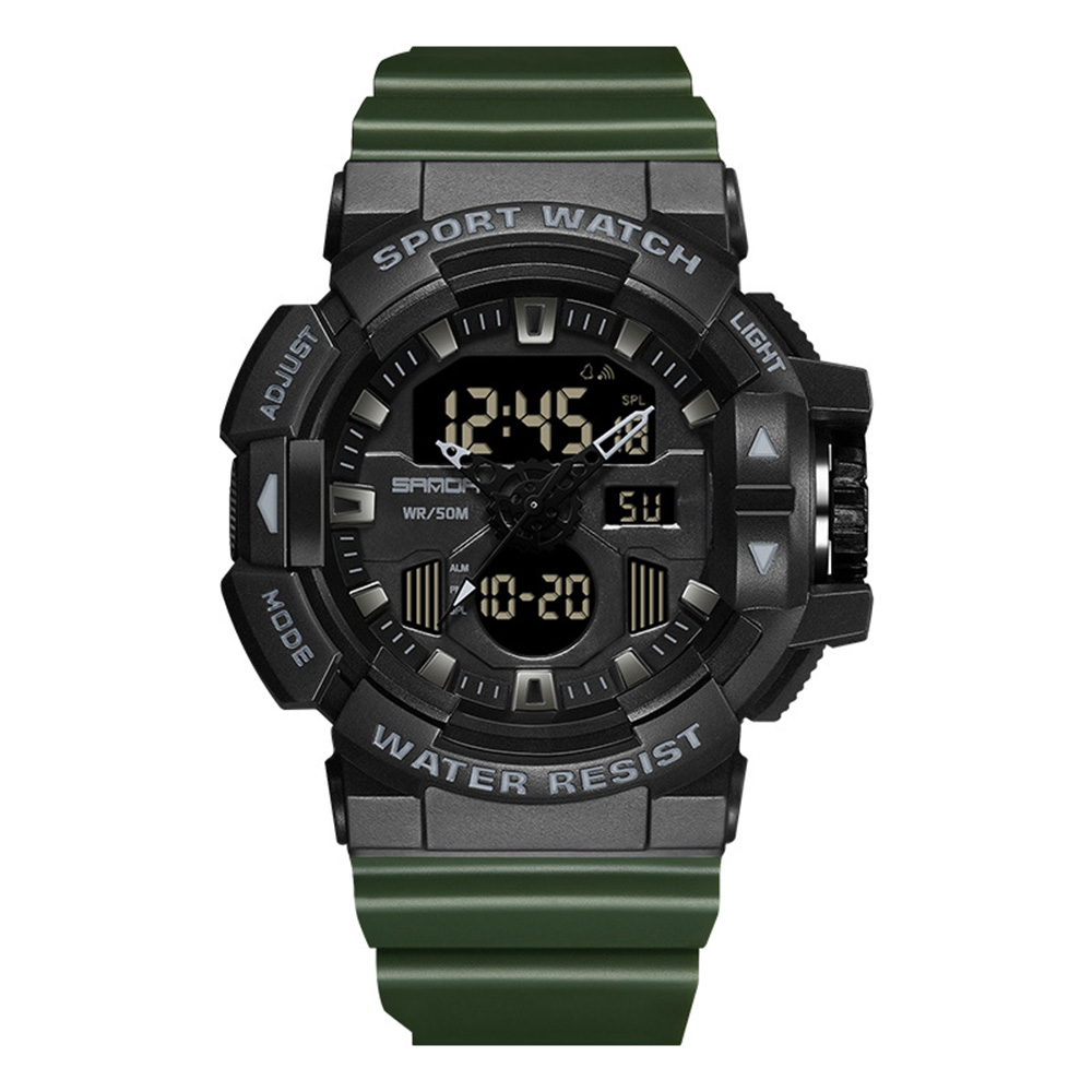 Наручний годинник Sanda 3129 Black-Green img-1
