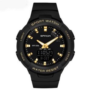 Наручний годинник Sanda 6005 Black-Gold img-1