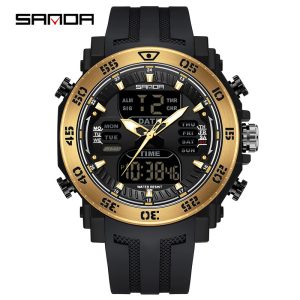 Наручний годинник Sanda 6029 Black-Gold img-1