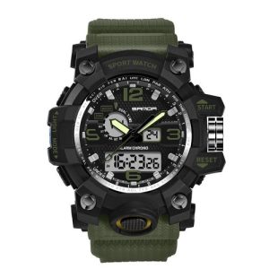 Наручний годинник Sanda 742 Green-Black img-1