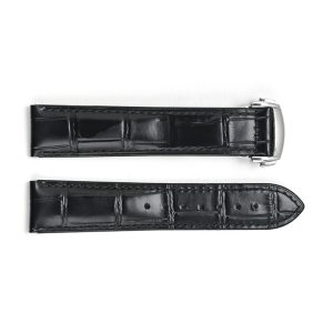 Наручний годинник Шкіряний ремінець 3002 Black-Silver 22 мм. img-1