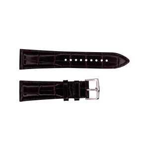 Наручний годинник Шкіряний ремінець Premium 24х22 мм. Brown img-1