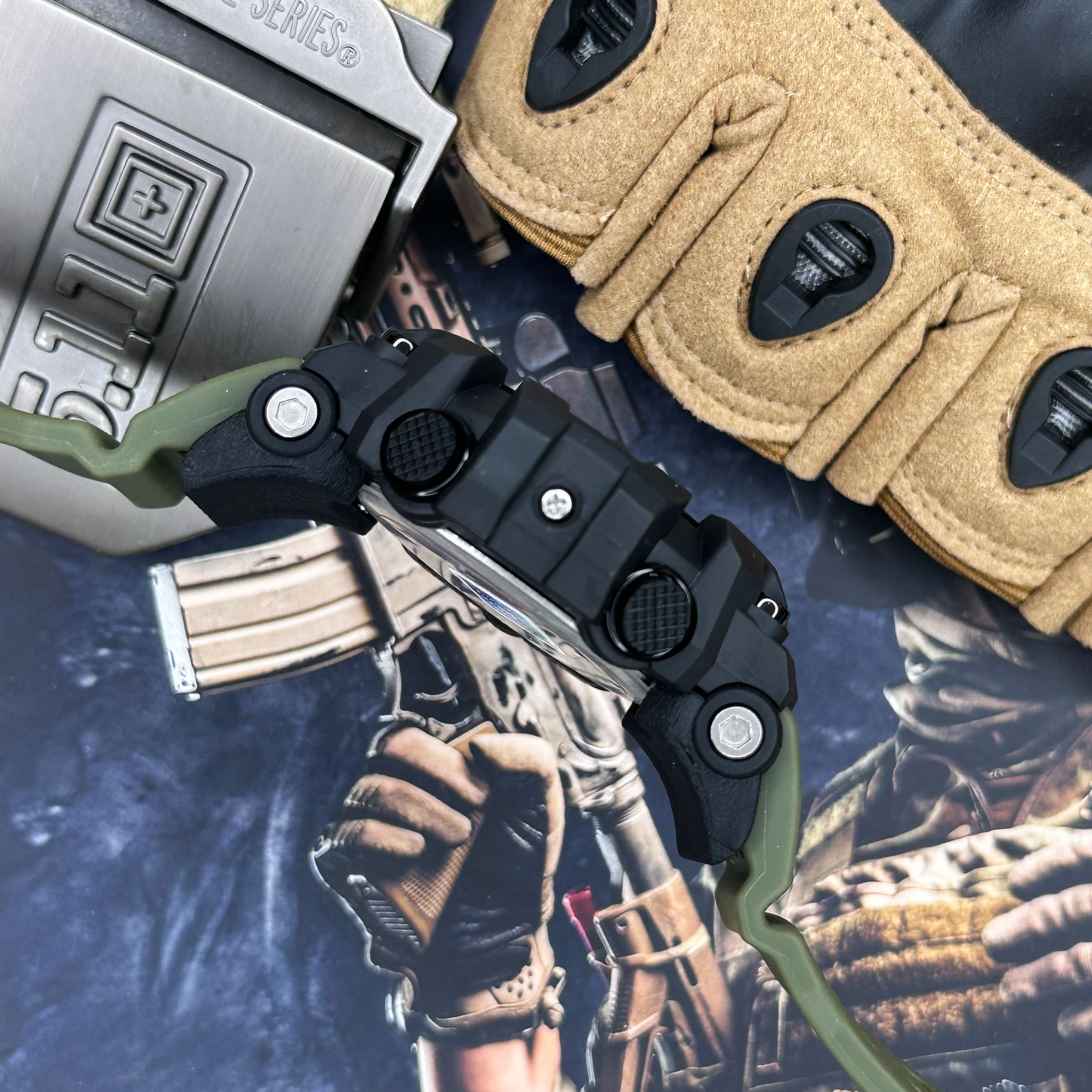 Skmei 1356AG Army Green + Compass - Зображення 9