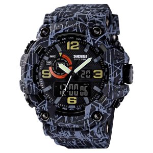 Наручний годинник Skmei 1520GYBK gray black. SALE img-1