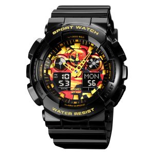 Наручний годинник Skmei 1832CMBKGD Black-Gold Camo SALE img-1