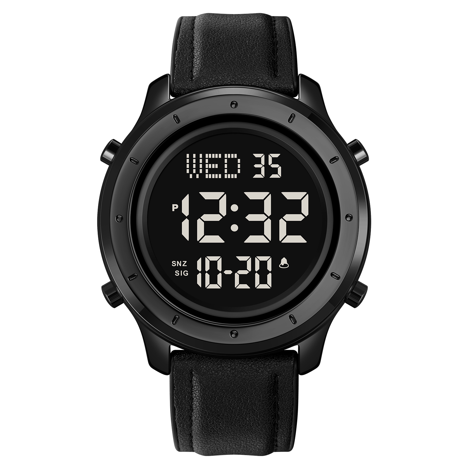 Наручний годинник Skmei 1864LBKBK Black-Black Leather SALE img-1