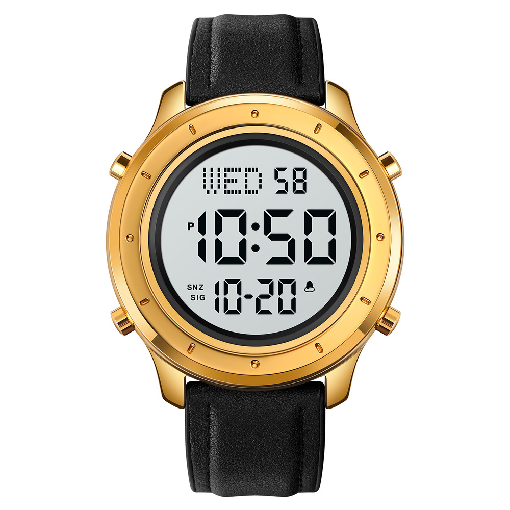 Наручний годинник Skmei 1864LGDWT Gold-White Leather SALE img-1