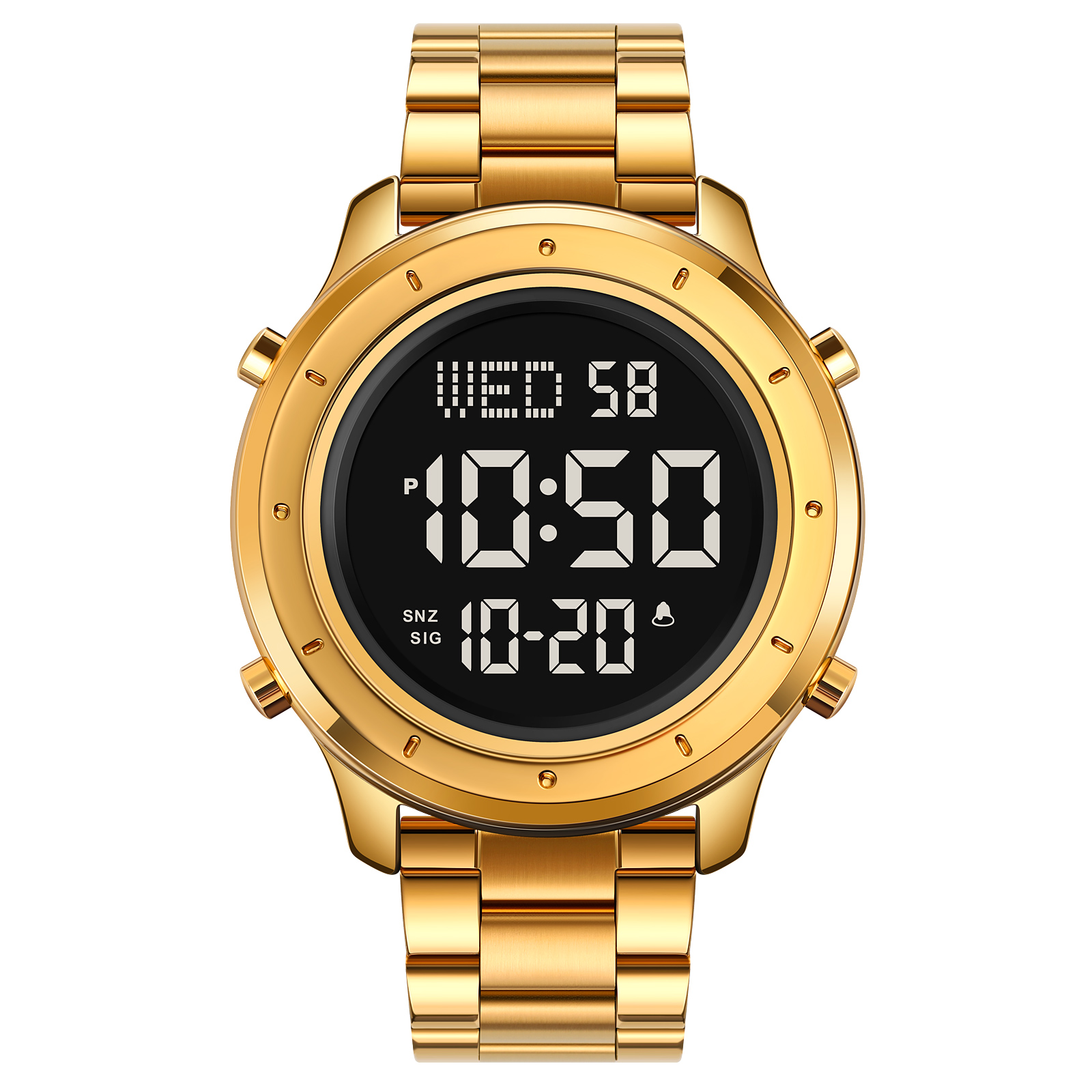 Наручний годинник Skmei 1864SGDBK Gold-Black Steel SALE img-1