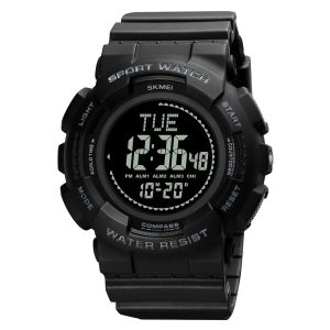 Наручний годинник Skmei 2077BK Black+Compass img-1