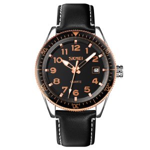 Наручний годинник Skmei 9232LRGBK Rose-Gold Black Leather SALE img-1