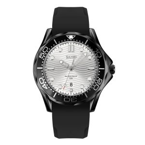 Наручний годинник Skmei 9276PBKSI Black-Silver Silicone strap SALE img-1