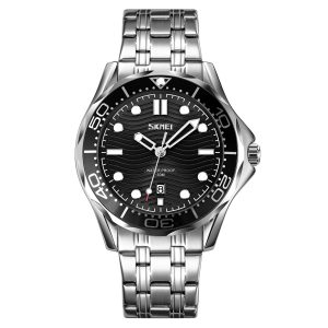 Наручний годинник Skmei 9276SSIBK Silver-Black Steel Strap img-1