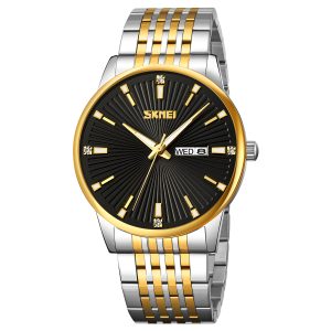 Наручний годинник Skmei 9323TGDBK Silver/Gold-Black img-1