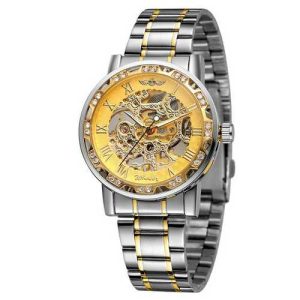 Наручний годинник Winner 8012 Diamonds Automatic Silver-Gold img-1